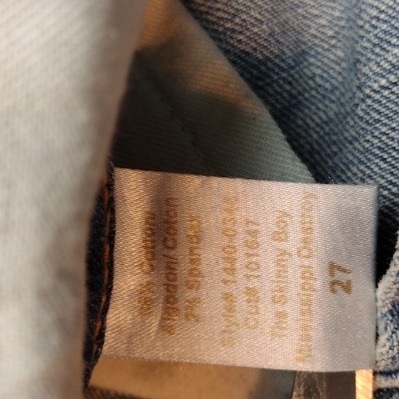 current/elliott Mississippi Destroy Blue High Rise The Skinny Boy Jeans - Picture 8 of 12